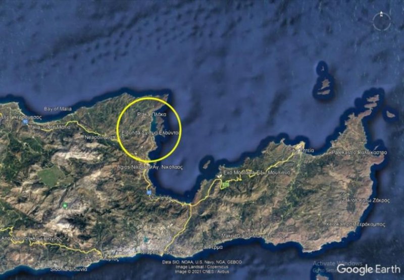 Schisma Eloundas Kreta, Elounda: Baugrundstück in Elite-Touristenregion zu verkaufen Grundstück kaufen